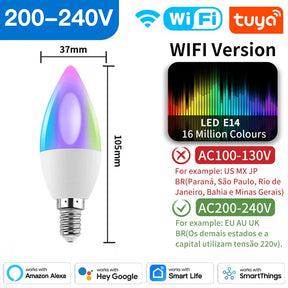 Smart WiFi LED light bulb.