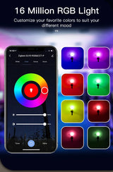 Smartphone app controlling RGB lights.