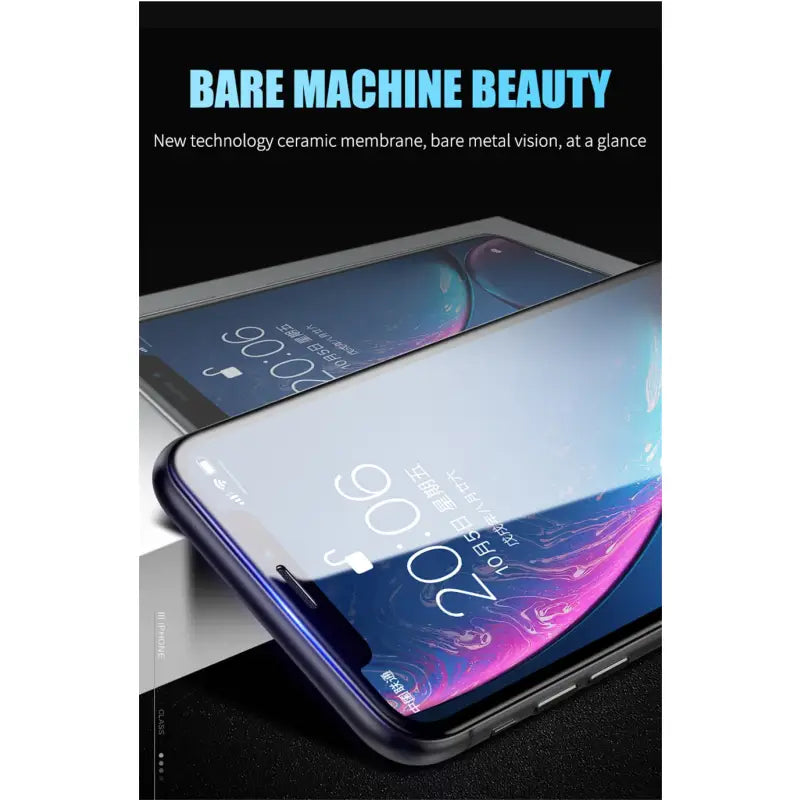 the back of a smartphone with the text bar machine beauty