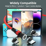 a smartphone with a cable connected to it