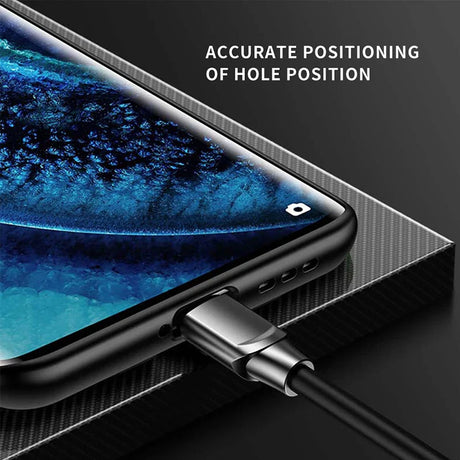 Smartphone charging with cable.