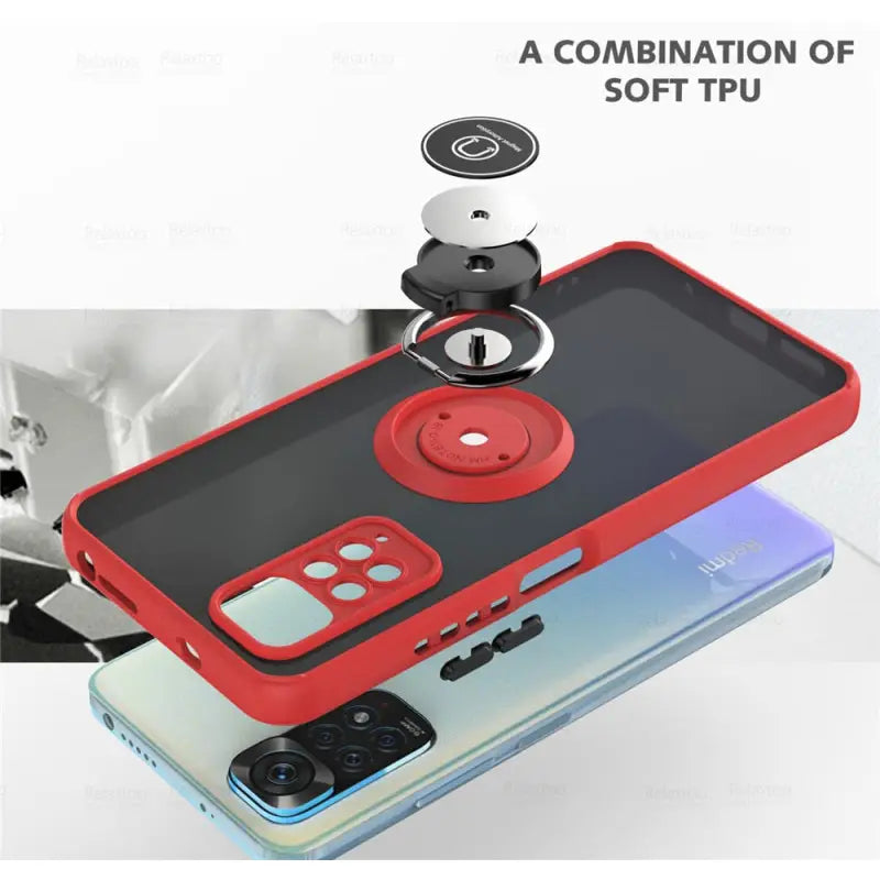 a smartphone with a camera attached to it