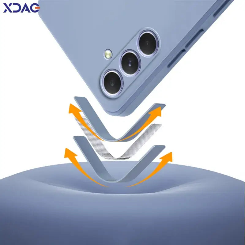 the back of a smartphone with a camera attached to it