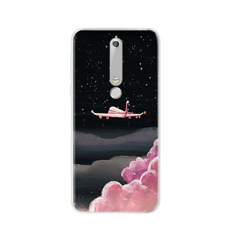Smartphone case with airplane design.