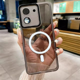 Smartphone case with a built-in MagSafe-compatible ring and camera cutouts.