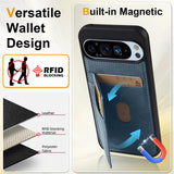 A smartphone case with a detachable, magnetic wallet featuring RFID blocking for secure card storage.