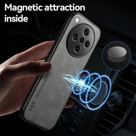 A smartphone case with magnetic attraction for car mounts.