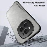 Smartphone case with triple camera cutout and ’Heavy Duty Protection Anti-Knock’ text.