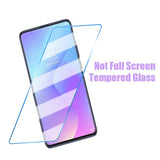 a smartphone with the text, not clear tempered glass