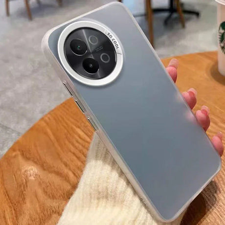 Smartphone with a distinctive circular camera module on its back.