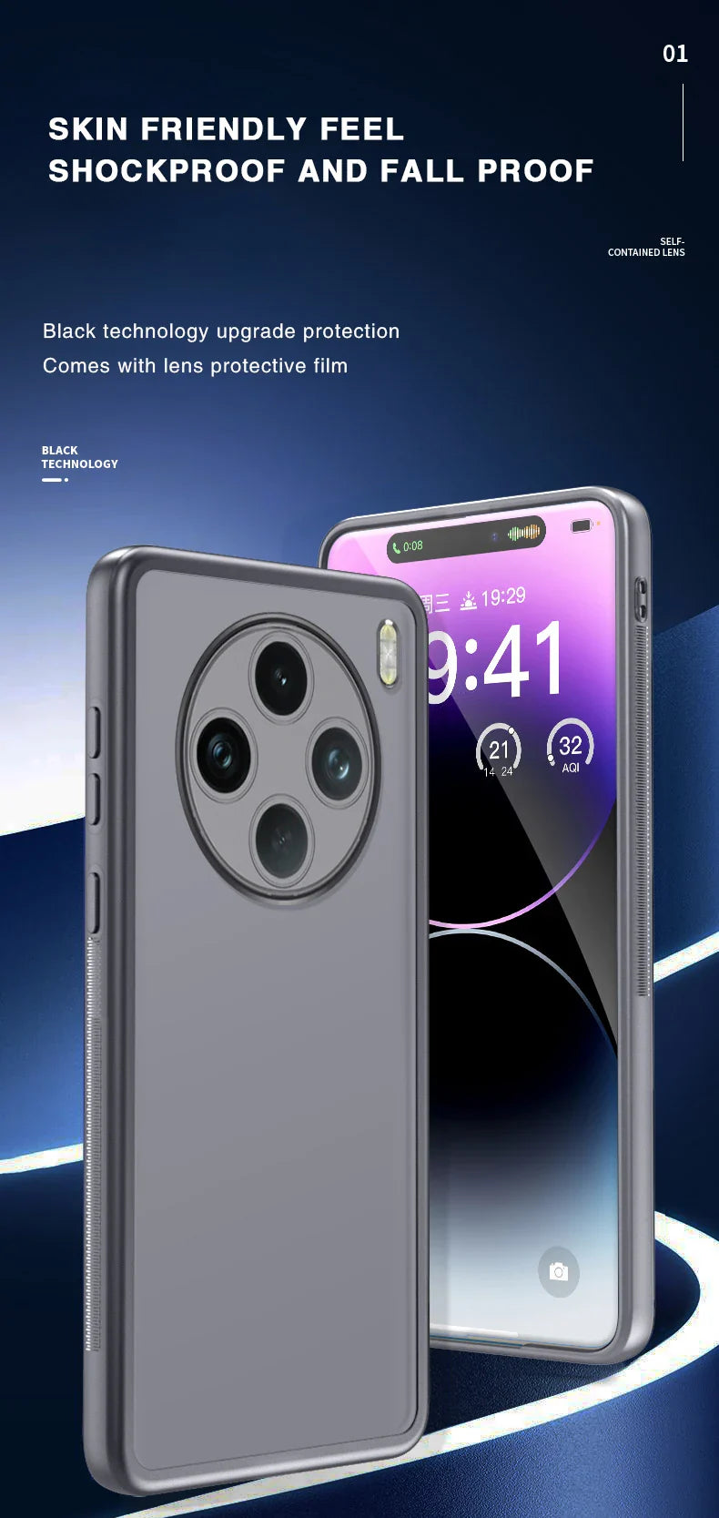 Luxury Soft Silicone Phone Case for VIVO X100 Pro 5G Full Lens Camera Protection Shockproof Transparent Cover