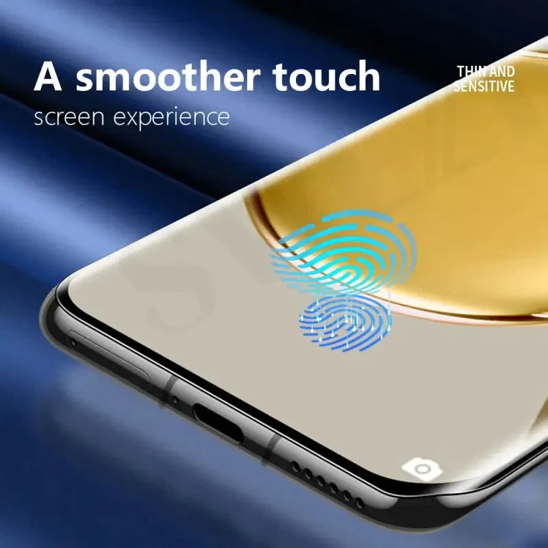 a smartphone with a fingerprint on it