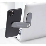 Smartphone holder attachment for a laptop or monitor.