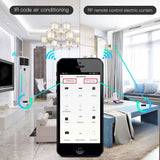 Smartphone controlling home appliances.