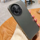 Smartphone with a prominent circular camera module featuring multiple lenses.