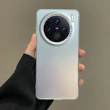 Smartphone with a prominent circular camera module on its rear.