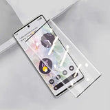 a smartphone with a glass screen on top