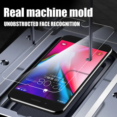 a smartphone with a screen protector on it