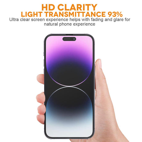 Smartphone with screen protector.