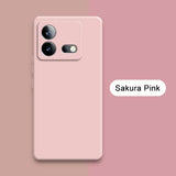 Smartphone in a soft pink color with dual rear cameras.