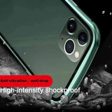 Shockproof 360 Full Protection Metal Magnetic Closure Phone Case For IPhone 15 14 13 12 11 Pro Max X XS XR 8 7 Plus Double-Sided Glass Bumper Cover