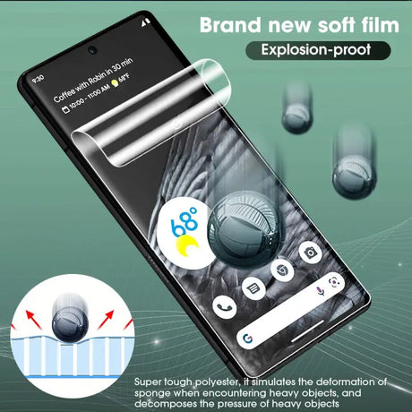 a smartphone with a screen showing the screen protector