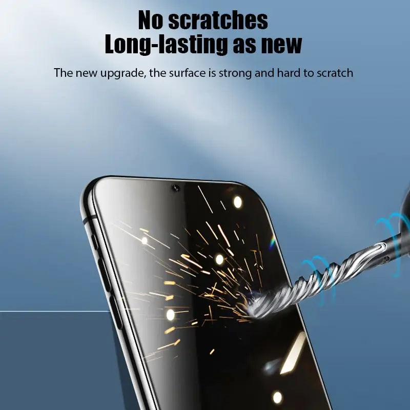 a smartphone with a welding torch in the middle