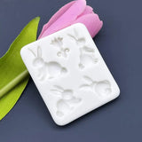 a soap bar with a pink flower on top