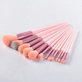 the pink makeup brush set