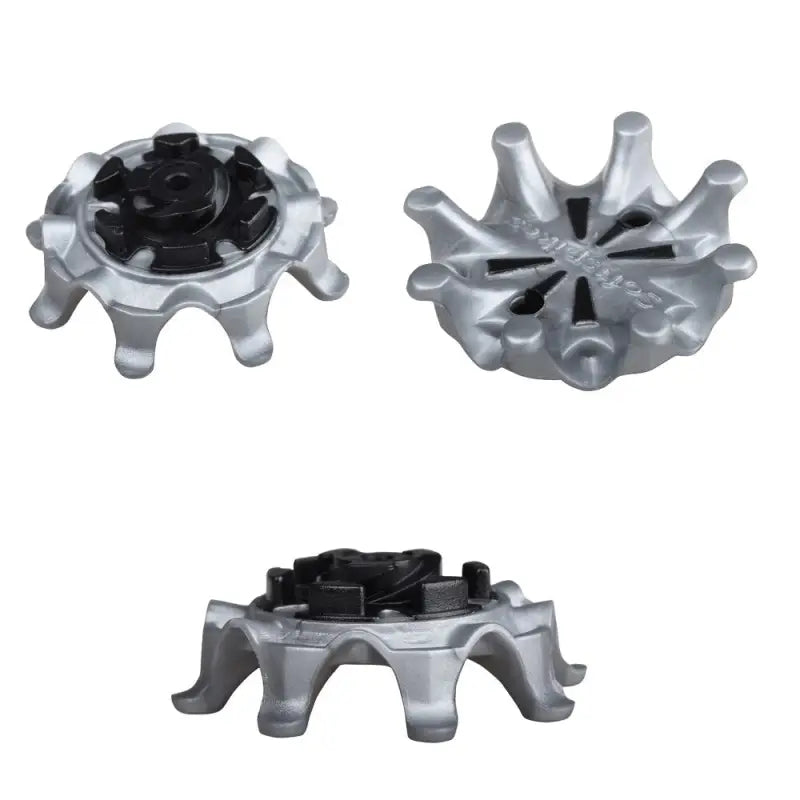 a set of four metal parts