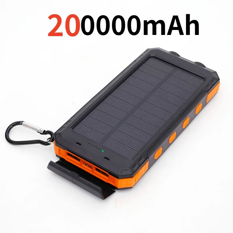 a solar power bank with a keychai