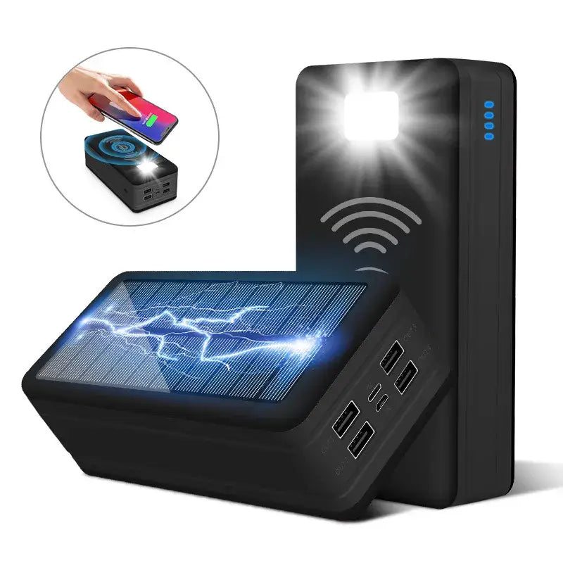 solar power bank with leds and usb
