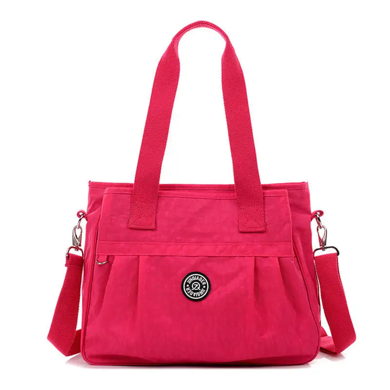 the pink nylon bag