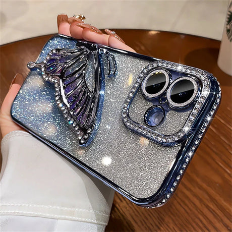 Sparkly butterfly phone case.