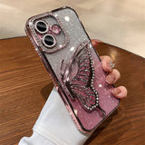 Sparkly butterfly phone case.