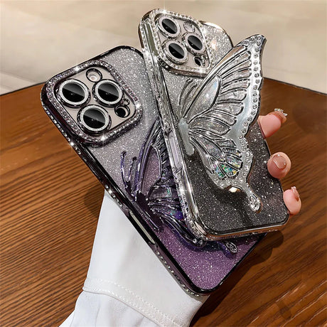 Sparkly butterfly phone cases.