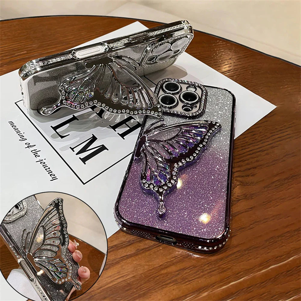 Sparkly butterfly phone cases.