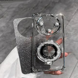 Sparkly clear phone case with ring stand.