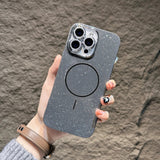 Sparkly gray phone case.