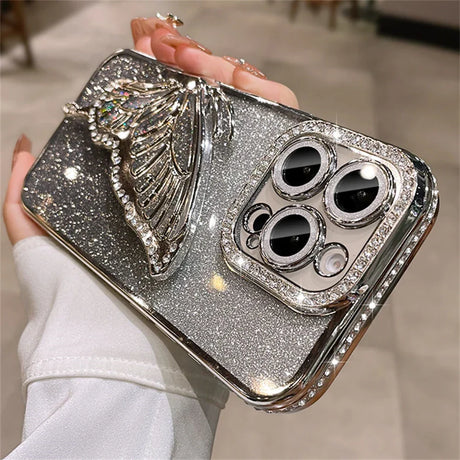 Sparkly, jeweled phone case.