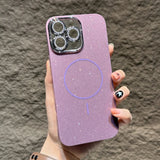 Sparkly lavender phone case.