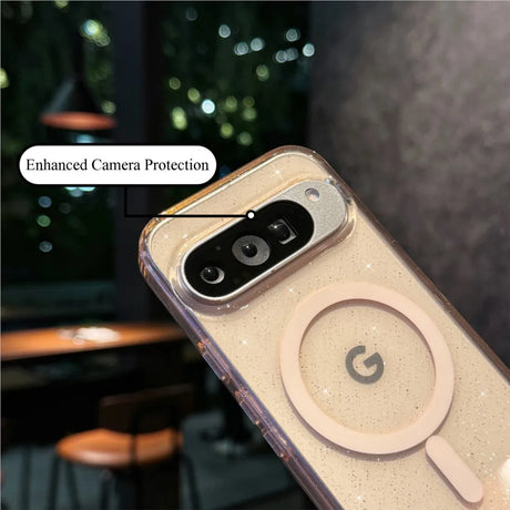 Sparkly phone case with camera protection.