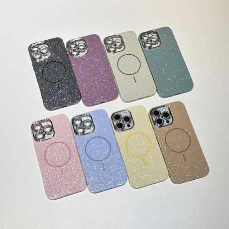 Sparkly phone cases with MagSafe rings.
