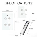 Specifications diagram of a smart home control system.