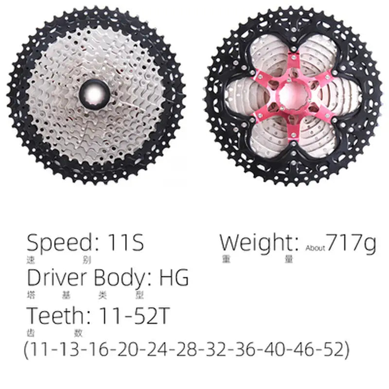a close up of two different types of bicycle gears