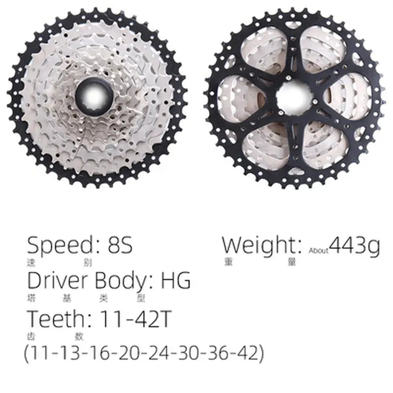 a close up of two different types of bicycle gears