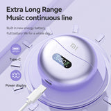 Spherical white portable music player with a digital display and Type-C charging port.