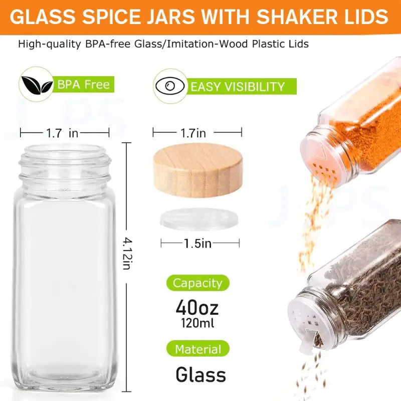 glass jar with shake lid