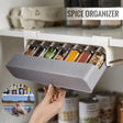 a person holding a spice organizer in their kitchen
