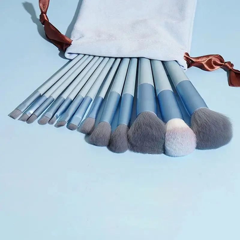 a bag with makeup brushes in it